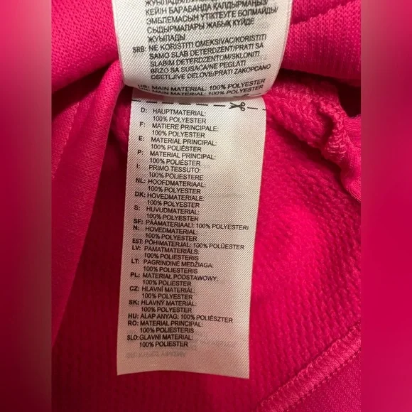 adidas Hot Pink Logo Hoodie, Small - Picture 6 of 8